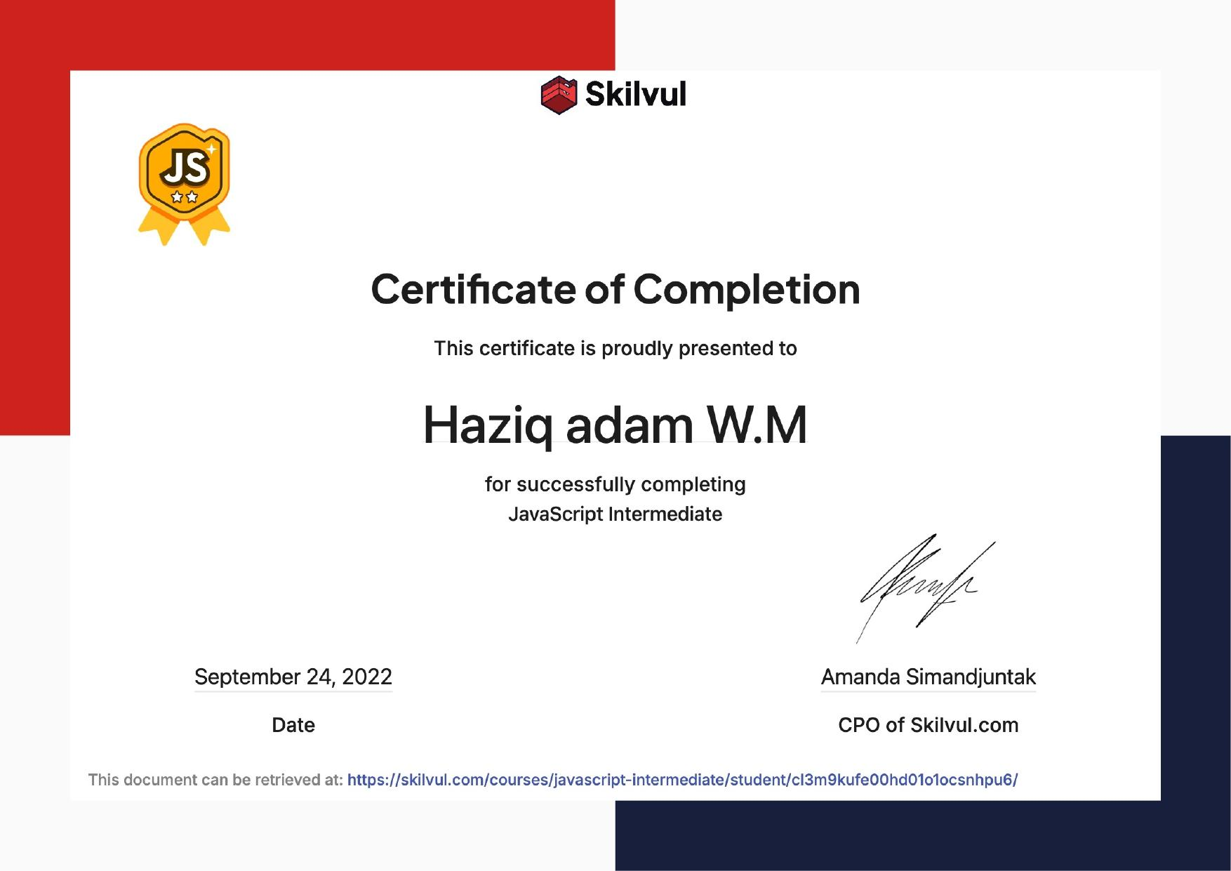 Certificate