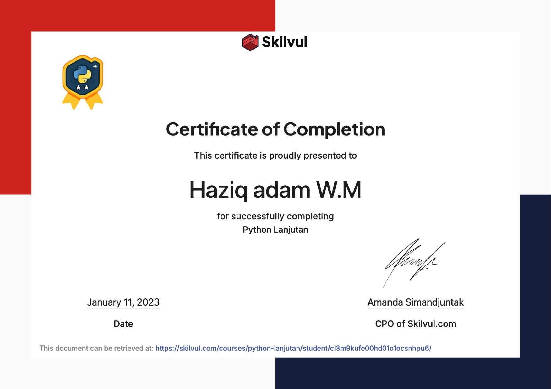 Certificate