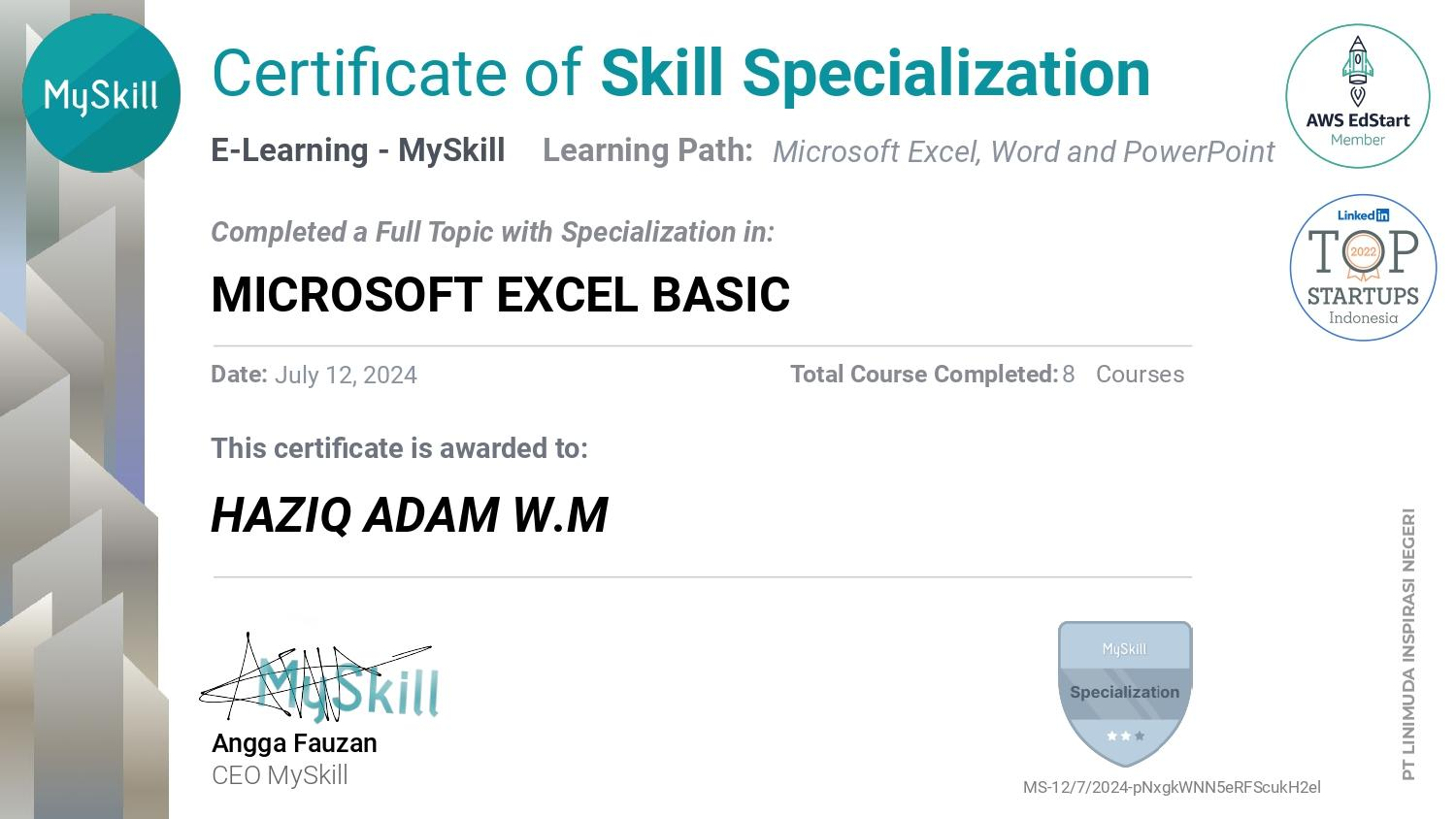 Certificate